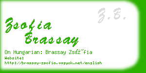 zsofia brassay business card